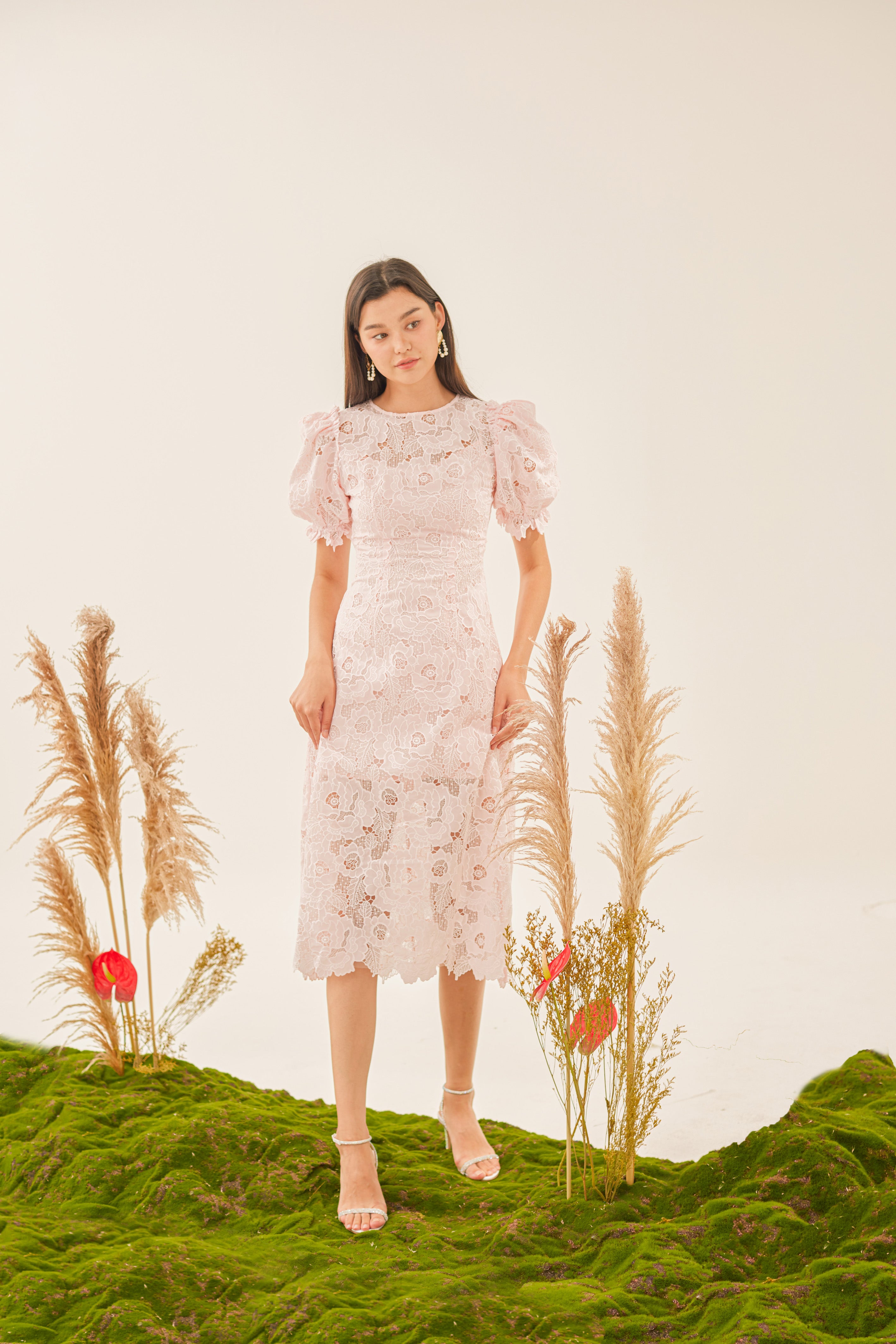 Georgia Pink Lace Dress