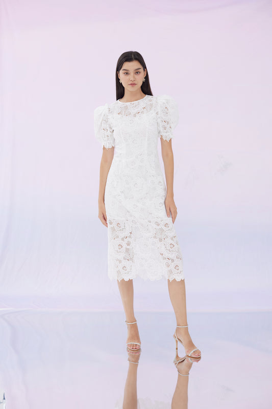 Georgia White Lace Dress