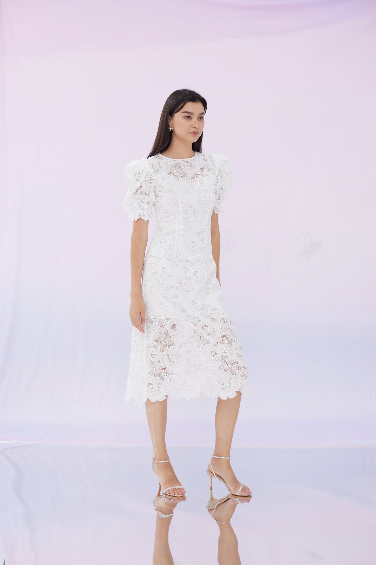 Georgia White Lace Dress