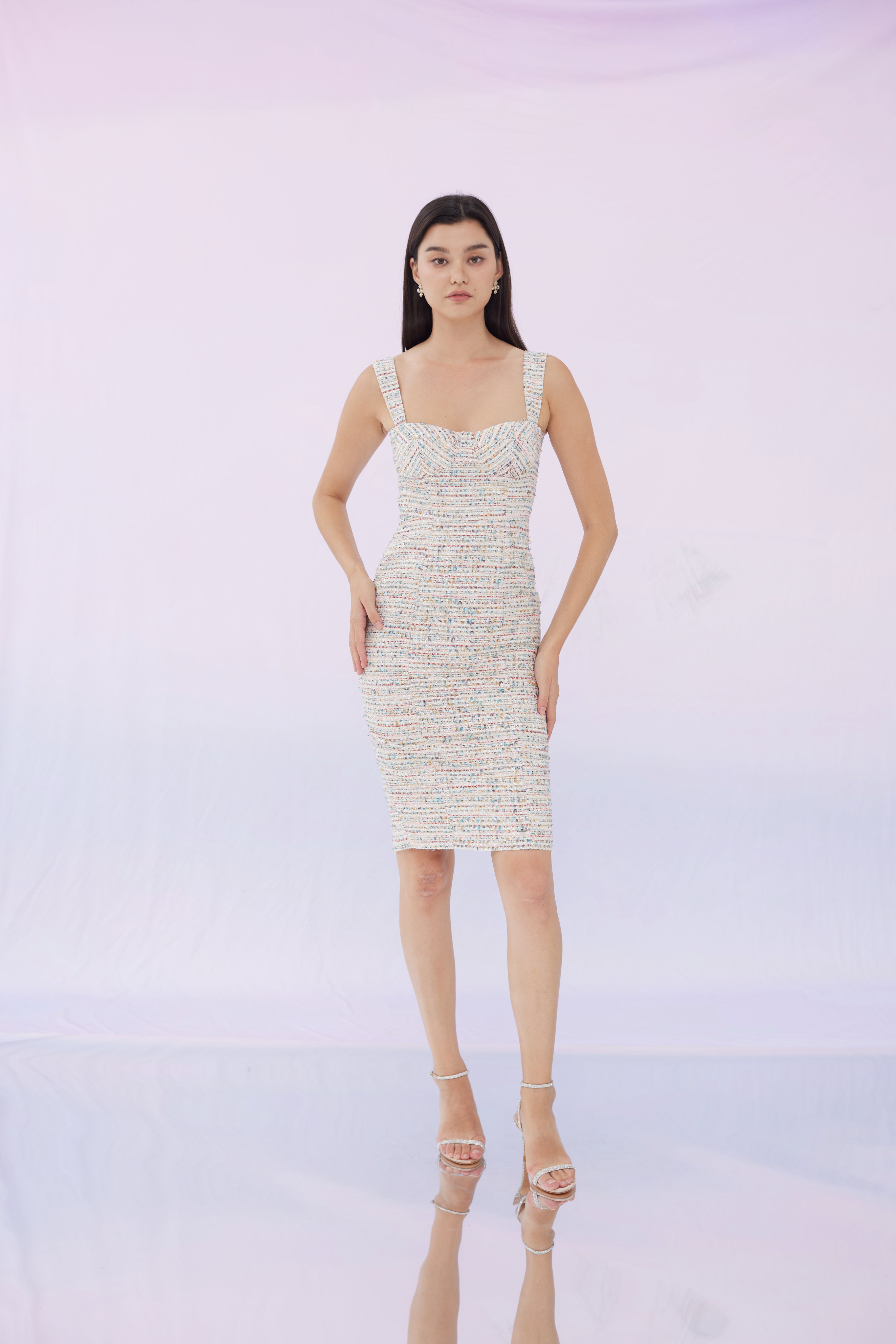 Fayth Multicolour Tweed Dress