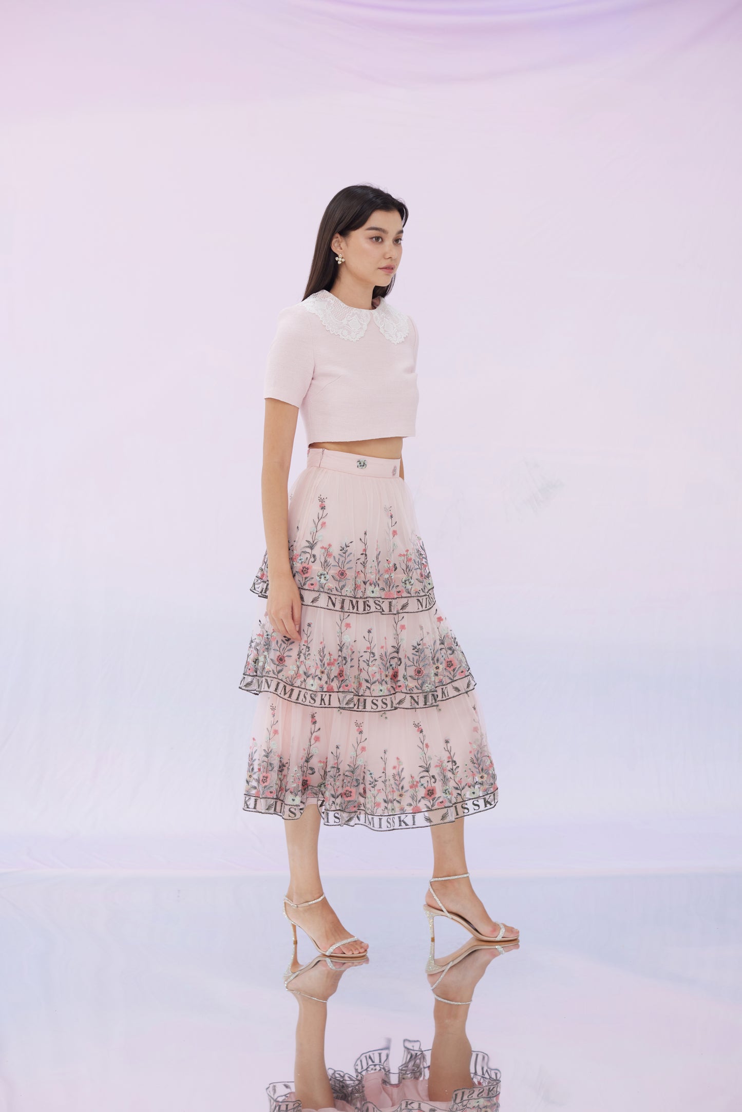 Felicita Flower Embroidery Skirt
