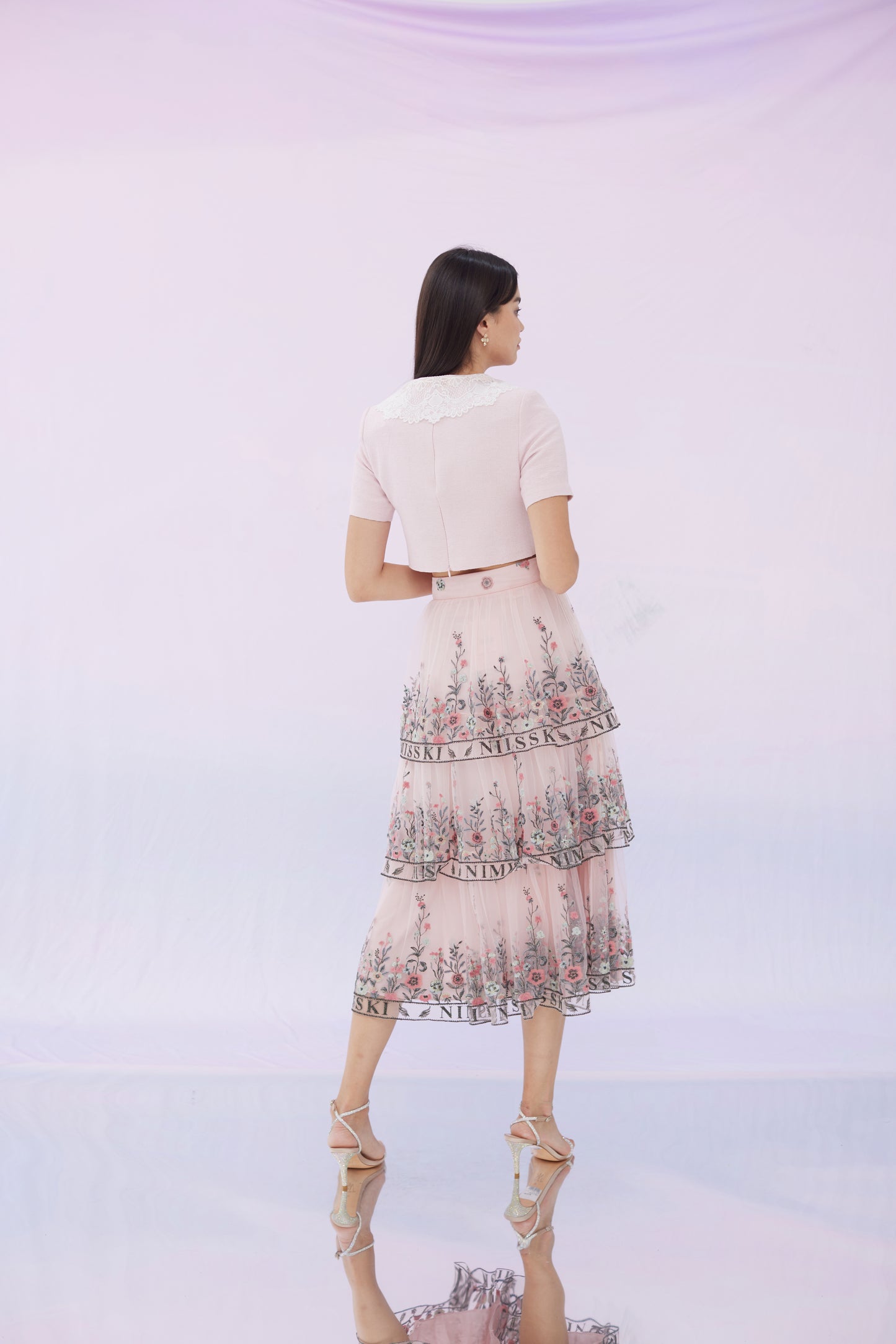 Felicita Flower Embroidery Skirt