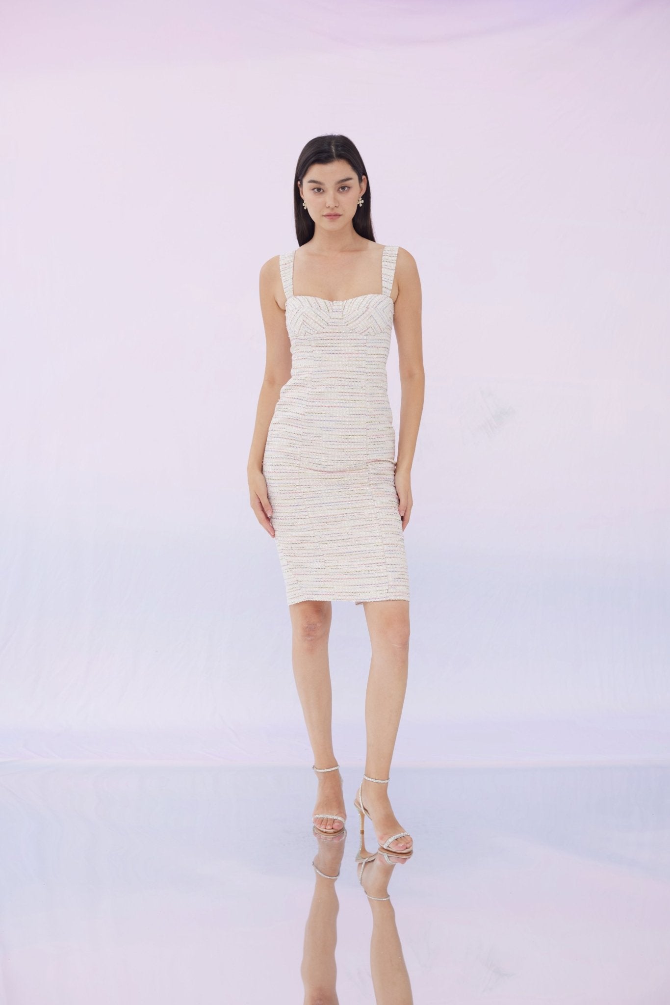 Fayth Pink Tweed Dress - Nimisski