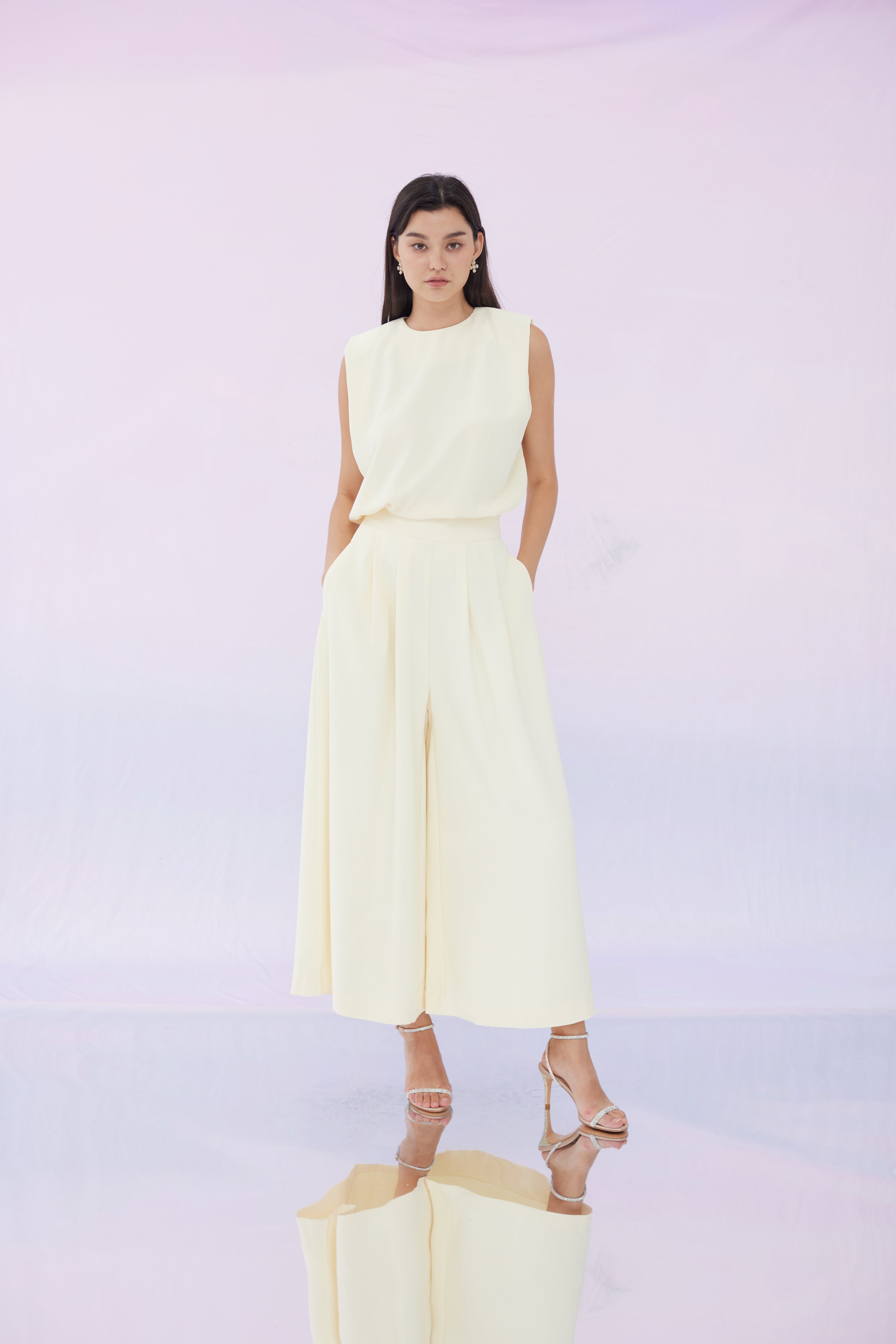 Elyssa Yellow Sleeveless Top