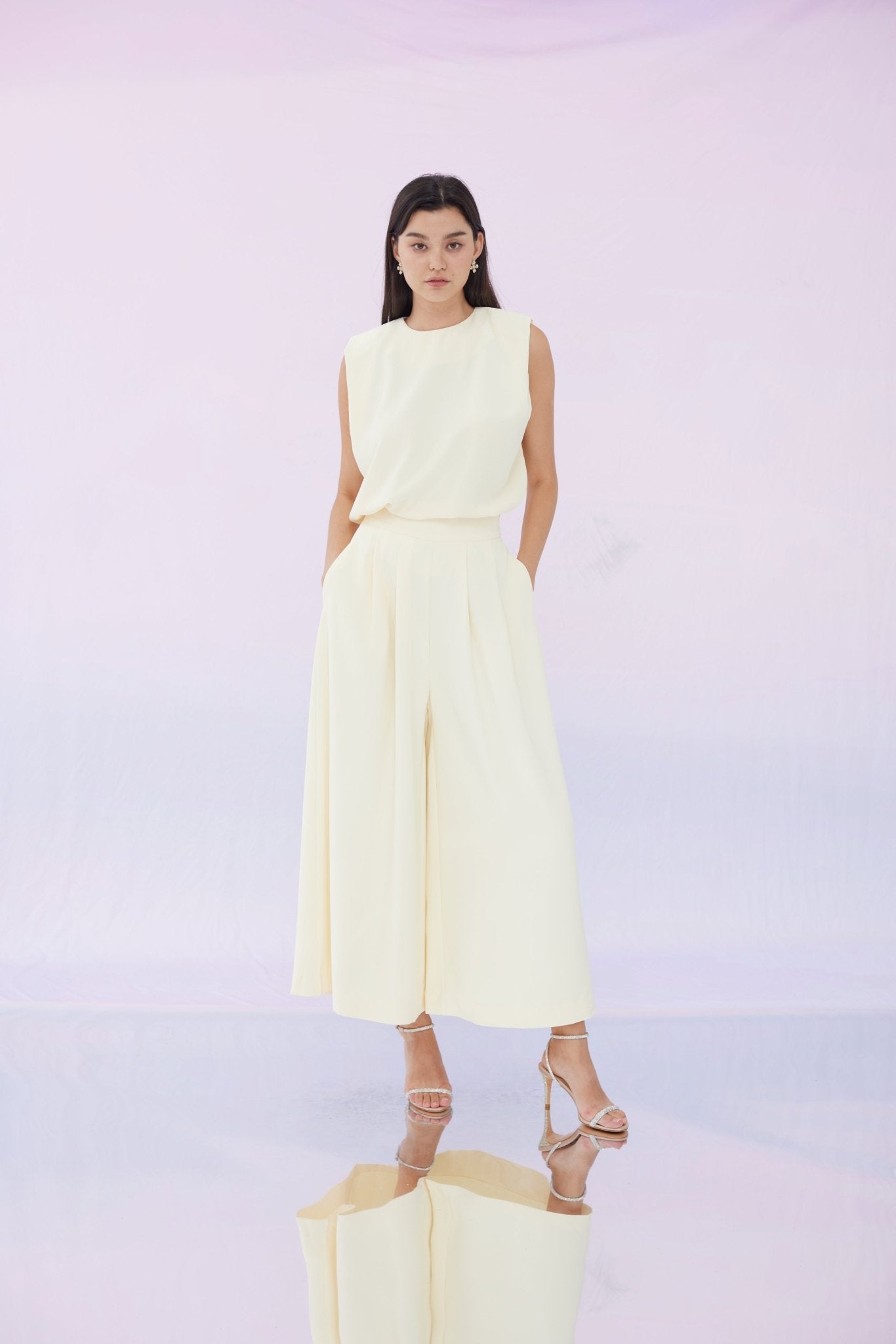 Elyssa Yellow Sleeveless Top - Nimisski