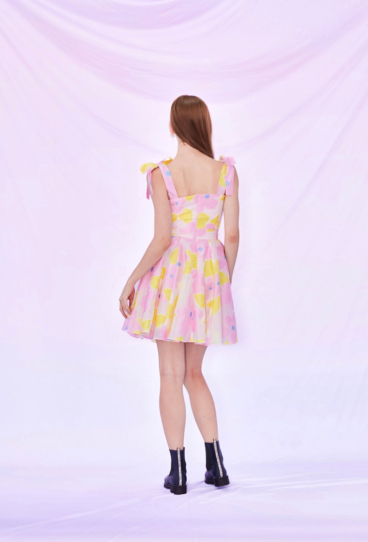 Ellena Chiffon Embroidered Mini Dress