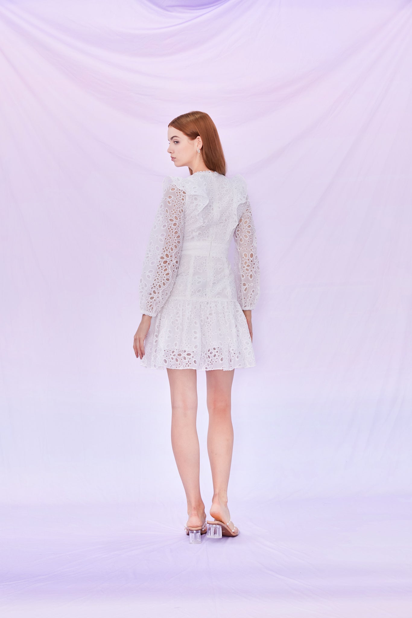 Emme White Embroidered Dress